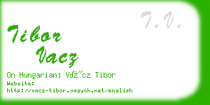 tibor vacz business card